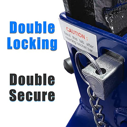 TCE 3 Ton (6,000 LBs) Capacity Double Locking Steel Jack Stands, 2 Pack, Blue, AT43002AU - style: Jack Stands