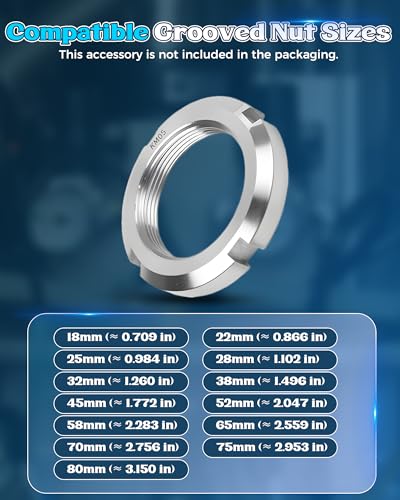 13PCS Heavy Duty Grooved Lock Nut Sockets with 1/2'' KM0-KM12 Spindle Nut Socket Kit with Internal Teeth for Removing & Installing Automotive Axle Lock Nuts Compatible with KM KML HM HML HMLL