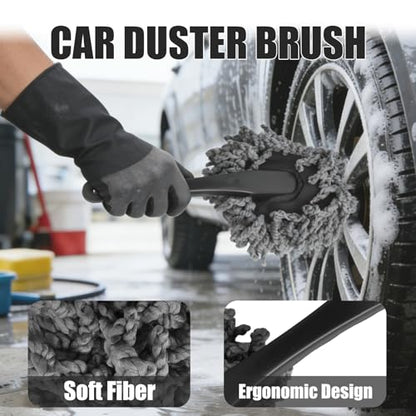 10PCS Car Detailing Brush Kit, Soft Boar Hair Brush, Car Interior Detail Brush, Fiber Brush, Car Dust Removal Brush, Car Cleaning Gel, Car Interior Cleaning Kit for Trucks, Cars, RVs, SUVs - size: 10PCS