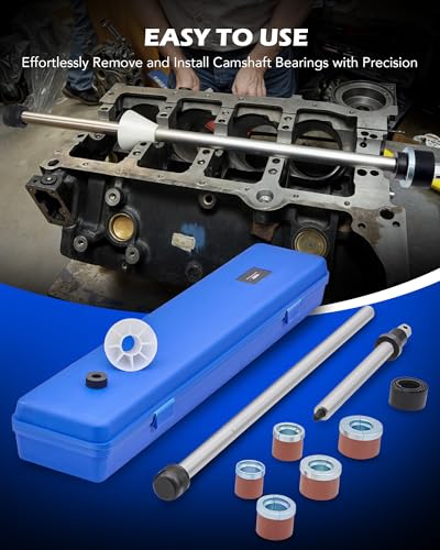 Orion Motor Tech OMT Cam Bearing Removal and Installation Tool Set | Universal Camshaft Bearing Tool Kit with 1-1/8 to 2-2/3 Inch Adapters, Covers Most Domestic and Import Vehicles