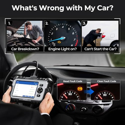 TOPDON AD500 OBD2 Scanner Car Code Reader Scan Tool, Engine ABS SRS Transmission Diagnostics Tool, Oil/Throttle/SAS/TPMS/BMS/EPB Reset Car Scanner, Free Upgrade for DIY