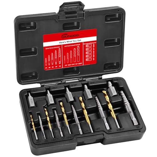 15Pcs Screw Extractor Set, Easy Out Extractor Set, Left Hand Drill Bit Hex Head Extractor, Cobalt HSS Steel Kit for Stripped Screws and Broken Bolts - size: 15PCS new