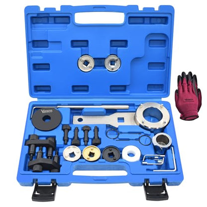 Camshaft Crankshaft Engine Timing Tool Kit Compatible with Audi VW VAG 2006-2018 EA888 1.8 2.0 TSI TFSI T10355 T10060A T10352 T10368 T40011 T40196 T40267, Upgrades Version with Case & Gloves - size: 21PCS
