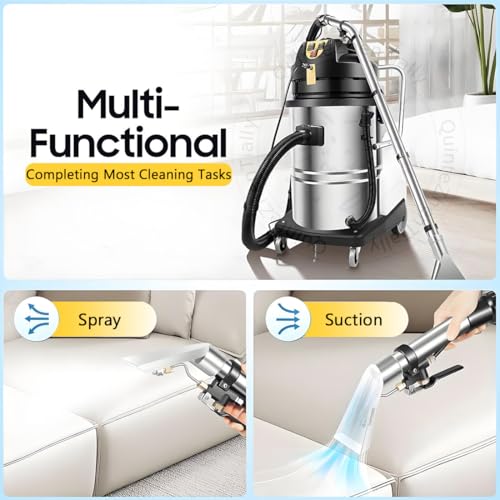 1034w Commercial Carpet Cleaner Machine,Portable Extractor Car Detailing,5-In-1 Multi-Purpose Vacuum Washer,Stainless Steel Body,for Carpet Sofa Curtain Cleaning 40L - size: 40L