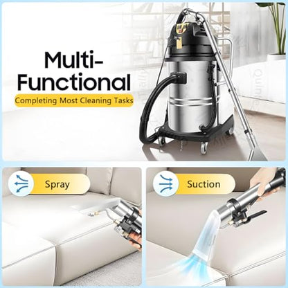1034w Commercial Carpet Cleaner Machine,Portable Extractor Car Detailing,5-In-1 Multi-Purpose Vacuum Washer,Stainless Steel Body,for Carpet Sofa Curtain Cleaning 20L - size: 20L