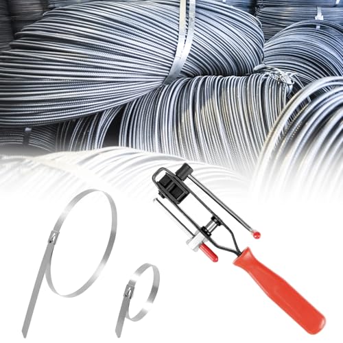 QWORK Auto Joint Banding Boot Axle Clamp Pliers with 20PCS Stainless Steel CV Joint Boot Band Clamps, Auto/ATV CV Axle Clamp Tool Kit Includes 10 Small and 10 Large Clamps