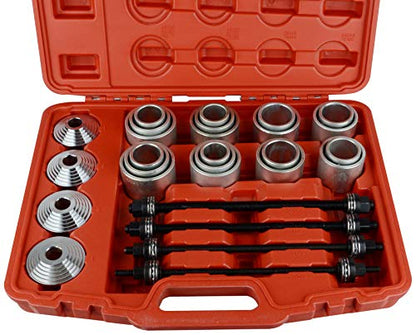 DAYUAN 28Pcs Pull and Press Sleeve Kit Remove Bushes Bearings Seals | Bearing & Bushing Press Tool, Removes & Installs Bushings Bearings Seals, 40CR Steel, Universal Application, Storage Case