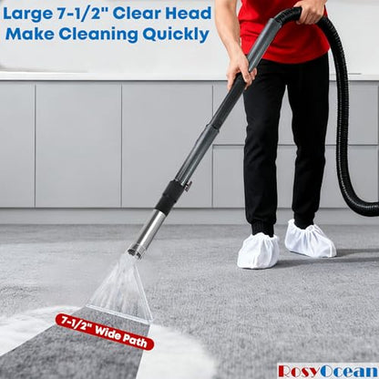 Universal Compatible with All Shop Vacs Extractor Attachment with 2-1/2" & 1-7/8" & 1-1/4" Three Adapters Vacuum Head Extraction Accessory for Upholstery & Carpet Cleaning & Auto Detailing - size: Small+Large