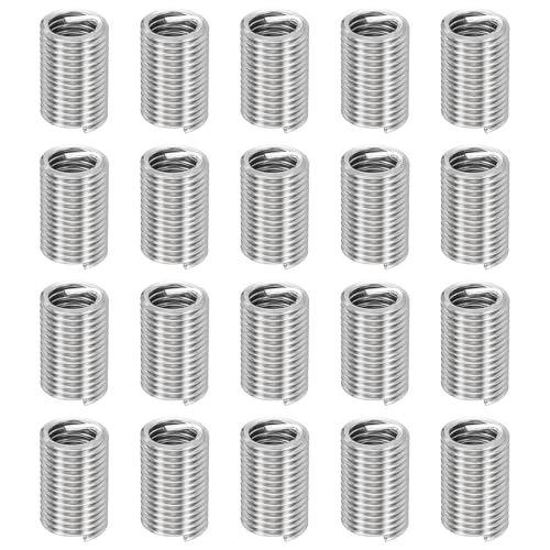 HARFINGTON 20pcs Wire Thread Repair Inserts M10 x 1.5 x 3D (30mm) Metric 304H Stainless Steel Helical Coiled Wire Screw Threaded Sleeve Sheath for Automotive Repairs - size: M10 x 1.5 x 3D