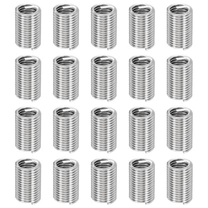 HARFINGTON 20pcs Wire Thread Repair Inserts M10 x 1.5 x 3D (30mm) Metric 304H Stainless Steel Helical Coiled Wire Screw Threaded Sleeve Sheath for Automotive Repairs - size: M10 x 1.5 x 3D
