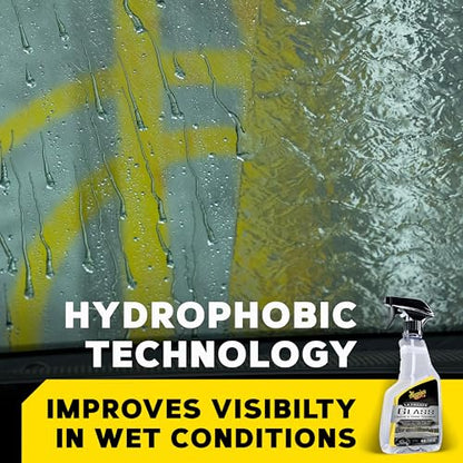 Meguiar's Ultimate Glass Cleaner & Water Repellent - Premium Glass and Window Cleaner for Quick Cleaning with Hydrophobic Technology that Acts as a Rain Repellent Improving Visibility in Rain - 16oz - style: Ultimate Glass Cleaner Spray