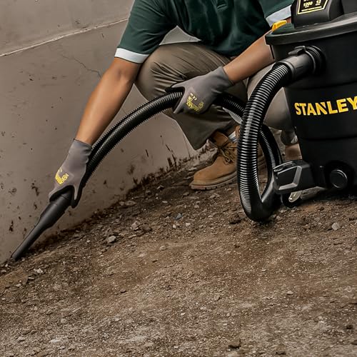 STANLEY 12 Gallon 5.5 Peak HP Wet/Dry Vacuum, 3 in 1 Shop Vacuum Blower,1-7/8"x6 Hose, Range for Garage, Carpet Clean, Workshop with Vacuum Attachments-SL18199P - size: 12 Gallon, 5.5 HP AC
