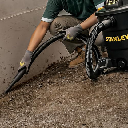 STANLEY 12 Gallon 5.5 Peak HP Wet/Dry Vacuum, 3 in 1 Shop Vacuum Blower,1-7/8"x6 Hose, Range for Garage, Carpet Clean, Workshop with Vacuum Attachments-SL18199P - size: 12 Gallon, 5.5 HP AC