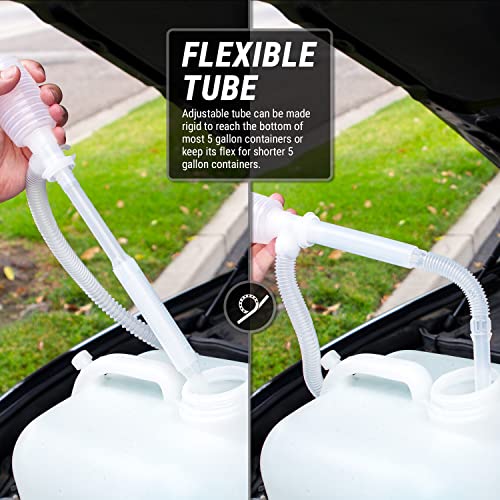 TERA PUMP Versatile Flexible Siphon Pump | Manual, BPA-Free, For Water, Beer, Wine, Gas, Hand Fuel Pump, For Kerosene, Oil - style: 1.8 GPM