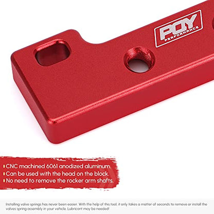 Valve Spring Compressor Tool Removal Tool Compatible with Honda Acura B16 B18 H22 VTEC Red - color: red