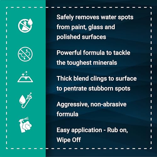 Bling Sauce Platinum Spots Sauce, Heavy-Duty Hard Water Spot Remover for Cars, Trucks, SUVs, 24oz. | Heavy duty mineral deposit remover clings to glass, chrome, paint and polished metal to dissolve hard water spots safely - style: Spots Sauce