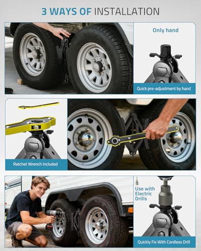 PAULINN Camper RV Wheel Chock Stabilizer 2 Sets for Travel Trailers Heavy Duty X Chocks Fits 3.5" To 12" Wheel Gaps