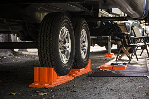 Tri-Lynx Lynx Levelers RV/Trailer/Motorhome/Vanlife interlocking Leveling Blocks with Nylon Storage Bag for most Leveling and Stabilizing functions. 10 Pack, Orange, 00015, Made in USA. - size: 10 Pack