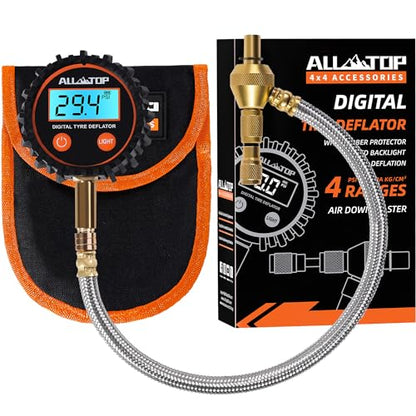 ALL-TOP 4x4 Digital Tire Deflator kit, Professional Tire Pressure Gauge, Air Down Master, Rapid Tire Deflator (250 PSI) - color: Digital Tire Deflator