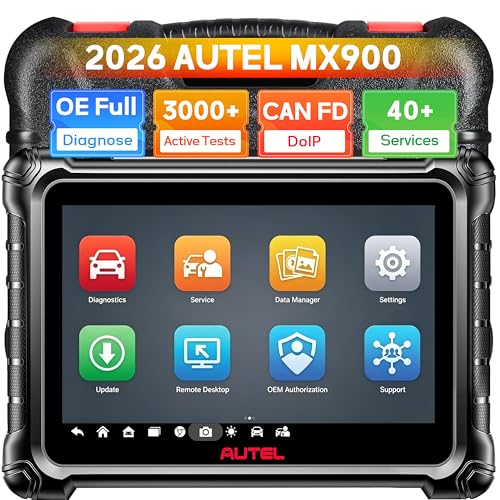 Autel MaxiCheck MX900 OBD2 Scanner,Bidirectional Scan Tool, All System Diagnose for Cars, Same as MaxiCOM MK900 MK900BT, Up of MK808 MX808, 40+ Services, 3000+ Active Tests, CAN FD/DoIP, FCA