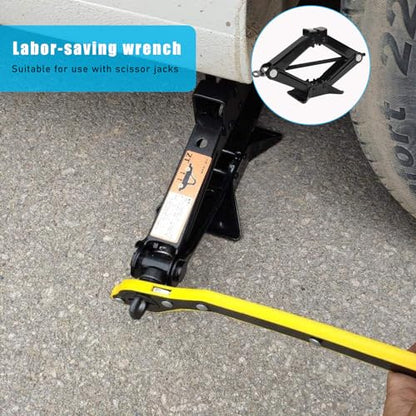 Car Jack Ratchet Wrench, 360° Swivel Labor-Saving Scissor Jack Wrench, Jack Lift Speed Handle Tool with Forward and Reversal Knob, Tire Wheel Lug Wrench Car Accessories for Van SUV