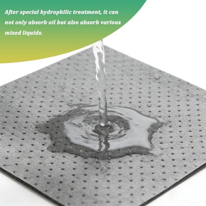12PCS Car Oil Absorbent Pads, 13" x 10" Reusable Waterproof Weight Dimpled Vehicle Garage Oil Spill Absorbent Mat, Absorbs Soaks Grease Mat, Universal Auto Accessories