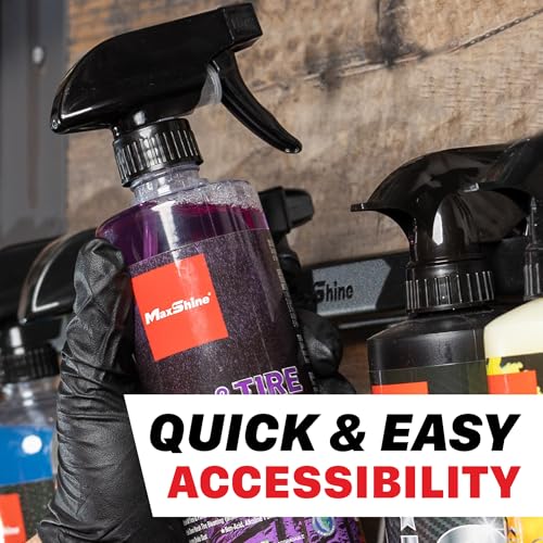 Maxshine Universal Trigger Bottle Holder – Wall-Mount Organizer Holds 8 Spray Bottles – Lightweight & Durable Rack for Garage Storage, Car Wash, Auto Detailing & Cleaning Supplies