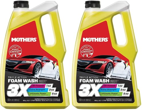 Mothers 05610 3X Triple Action Foam Wash, 100 fl. oz. (Pack of 2) - size: 100 Fl Oz (Pack of 2)