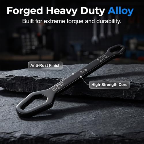 ROWPOZ 4Pcs Double-Ended Multifunctional Universal Wrench, 3mm-22mm Self-Adjusting Wrench Set All in One Tool, Outdoor Riding Home Car Repair Tools for Auto Repair ﻿