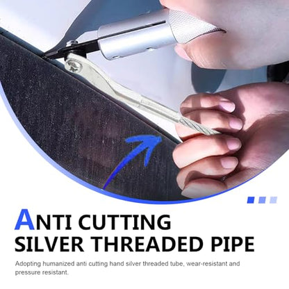 Windshield Removal Tool, Carbon Steel Windscreen Trim Remover, Professional Effort-saving Windshield Removal Tool kit with Non-slip Handle, Universal for Most Vehicles (Silver)