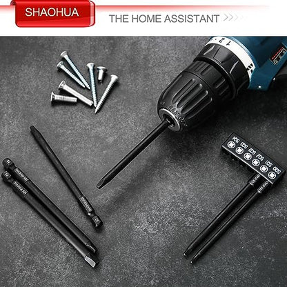 6PCS Square Drive Bits, SQ0/1/2/3/4 Allen Wrench Screwdriver Set, 4 Inch（100mm) Square Impact Driver Bits, 1/4 Hex-Shank Pocket Hole Screw Drill Bit, Magnetic Screwdriver for Appliances Repairs - style: E. Square Screwdriver Bits