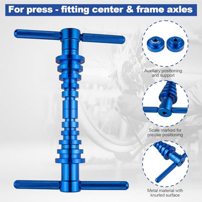 Bearing Press Kit for Bicycle Hub & Pivot, 25PCS Universal Tool | Soft-Tail Frame Pivot Installation, Bushing Tool Included, Durable Steel Build, Fits Most MTB/Road Bike Hubs