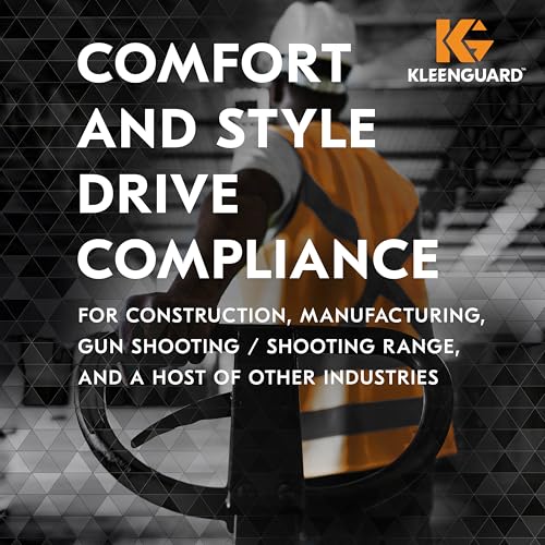 KleenGuard™ V30 Nemesis™ Safety Glasses (25679), with KleenVision™ Anti-Fog Coating, Clear Lenses, Black Frame, Unisex for Men and Women (Qty 12)