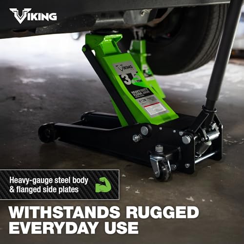 AFF Viking 3.5 Ton Floor Jack - Low Profile Car Jack with Lightning Lift Hydraulic - Heavy Duty - style: Low Profile