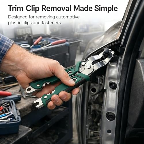 Multi-Function Trim Clip emoval Pliers – Heavy Duty Multi-unction Automotive Fastener Tool for Car Interior Panel, Door Clips, Wire Cutting & Stripping