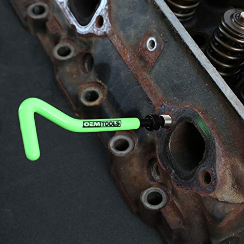 OEMTOOLS 25628 M8 1.25 Thread Repair Kit, Metric Spark Plug Chaser, Stainless Steel Permanent Rethreader Tool Set, Drill Compatible Spark Plug Tool, Green and Chrome - size: M8-1.25, style: Metric