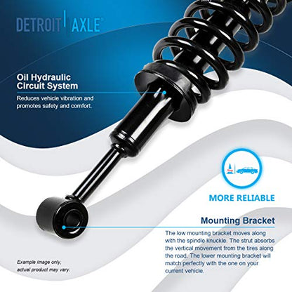 Detroit Axle - 2 Front Struts for 2006-2010 Ford Explorer Mercury Mountaineer Complete Struts w/Coil Spring 2007 2008 2009 Replacement Suspension Ready Strut Shock Assembly - size: 171124 x2/PAIR