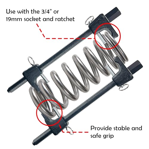 Strut Spring Compressor, 11-1/2" Macpherson Strut Spring Compressor Tool Set, 1/2" Drive, 13/16" Socket to Compress the Coil Spring Tool- 2 Pack