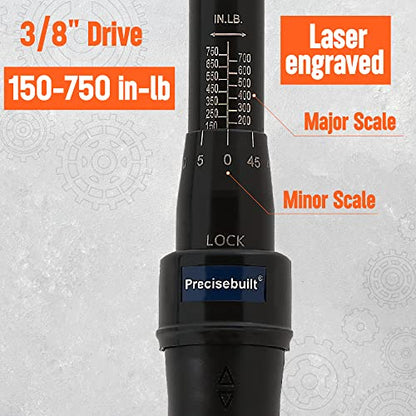 3/8" Drive 150-750 in-lb Click Tech Torque Wrench - size: 3/8" DR.150-750 in-lb