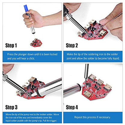LDK Soldering Iron Kit Electronics, [Upgraded] Full Set 60W 110V Adjustable Temperature Welding Tool, Soldering Pen with 5pcs Different Tips, Stand, Tweezers, Sponge, Flux Pen, Solder Wire - color: 60w 12-in-1