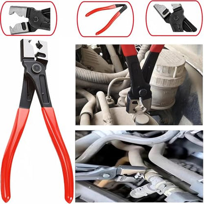 4-in-1 Automotive Clip Pliers Set, Electrical Disconnect & Connector Removal Tool Kit with Straight & 60° Angle Pliers, Separator & Hose Clamp Plier for Car Truck SUV Repair, Mechanics & DIY