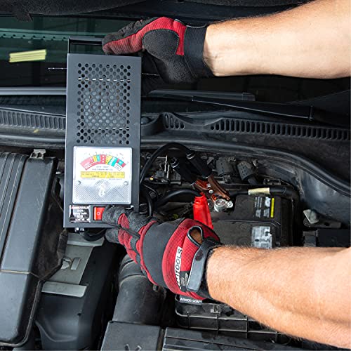 OEMTOOLS 24338 Battery Load Tester, Battery Tester 12V Automotive, Easy-to-Read Car Battery Tester, Heavy Duty Clamps, Shock Resistant Meter, Housed in Sturdy Steel Case - style: 100A Battery Load Tester & Voltage Tester