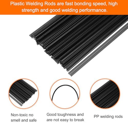 MECCANIXITY 30pcs 8 Inch Plastic Welding Rods PP Welding Strips Welder Rods for Car Bumper, Kayak Repair, Plastic Welder, Black - color: Black, size: 8 Inch