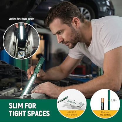 SATA Ultra-Slim Ruler-Style LED Inspection Light with Magnetic Back,400LM, 2700mAh, Rechargeable SMD Work Light for Underhood, Auto Repair, Garage, Workshop