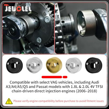 5PCS Engines Camshaft Adjusting Socket Set Compatible with VW Audi | T10352, T10352/1, T10352/2, T10352/4, EA888, 1.8-2.0 TFSi, Chain Driven, Camshaft Central Valve Socket kit, Timing Tools Kit