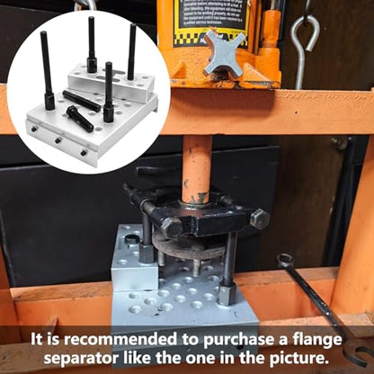 ZKTOOL Universal Drill Press Support Block Plate Tool Set Kit, 30 Ton Hydraulic Shop Press Plates – Bearing and Bushing Repair Removal Installation, Includes Open-End Wrench, Hex Wrench, and Gloves.