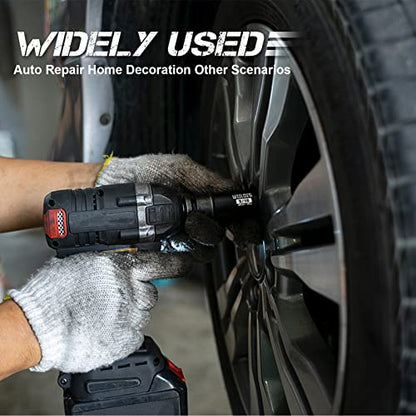 WIILDIS 11 Pieces 3/8-Inch Drive Deep Impact Socket Set, 5/16 to 1 inch, CR-V, SAE, 6 Point, Deep, 11 Pieces 3/8" Dr. Socket - size: SAE - 11pcs