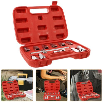 12pcs Chrome Alloy Oil Drain Socket Set for Automotive Tools, Versatile and Highly Resistant to Break, Lightweight Design for Oil Drain Operations and Professional Use