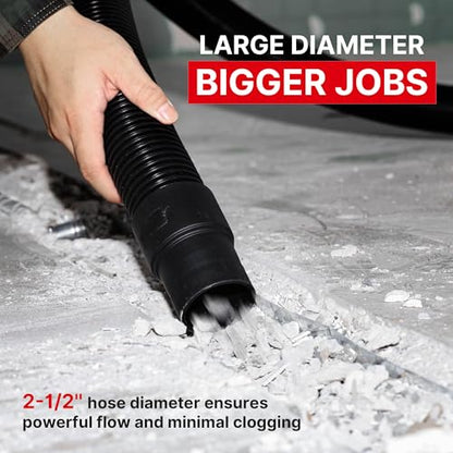 Shop-Vac 8' X 2-1/2" Universal Hose Black - size: 8' X 2-1/2"