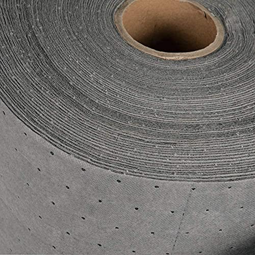 PONO Premium Polypropylene 150' L x 15" W Absorbent Mat Roll Gray Heavy Weight Oil Absorbing Mats Universal Oil for Absorbing Oils, Water, Solvents, Coolants and More - size: 1Roll, 150' L x 15"